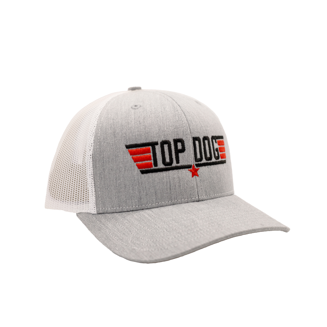 Top Dog Grey/White hat